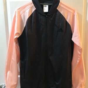 Adidas Full Zip Track Jacket - Gray & Pink - Women’s Size M